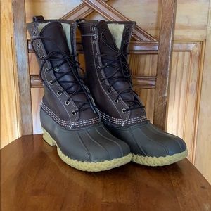 LL Bean 10” Shearling Boots, Size 8M